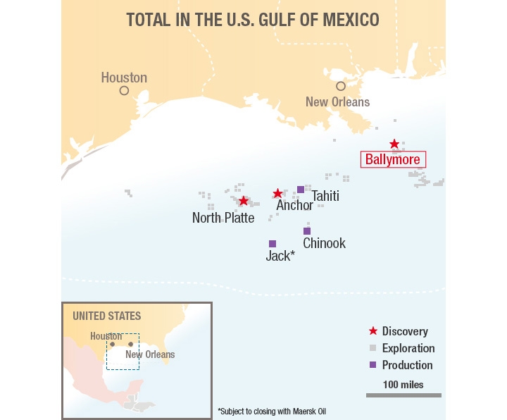 Total dans le Golfe du Mexique Américain