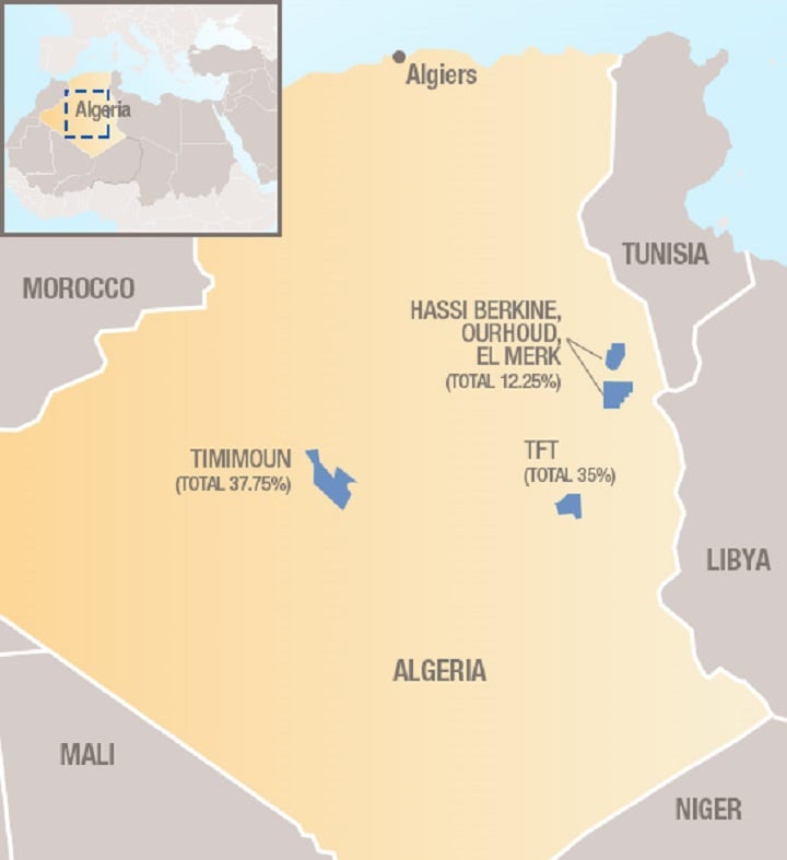 Carte Algérie (anglais)
