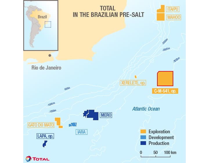 Total in the Brazilian pre-salt