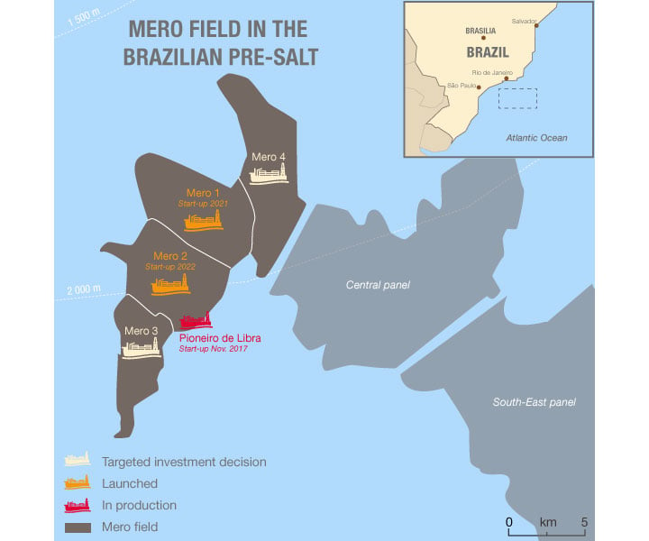 Map of the Mero field Brazil 2019