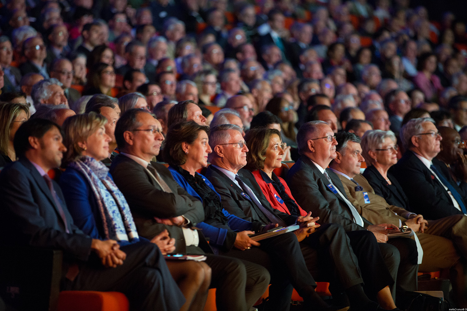 Thierry Desmarets lors de l'assemblée générale 2016 de Total au Palais des Congrès