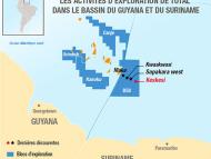 Activités d'exploration de Total dans le bassin du Guyana et du Suriname