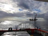 Seagreen offshore wind farm under construction, Scotland