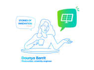 Stories of innovation by TotalEnergies - Dounya Barrit, Photovoltaic reliability engineer.