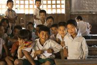 Schoolchildren in the village of Kanbauk, Myanmar
