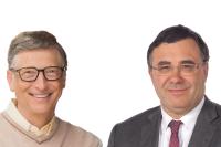 Portrait of Bill Gates and Patrick Pouyanné 