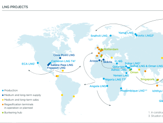 LNG projects map - see the infographics