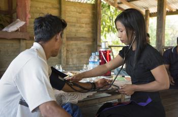 Blood pressure checkup as part of the Health Education Program