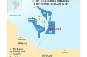 Carte Suriname 
