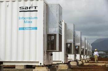 stationary electricity storage area by Saft