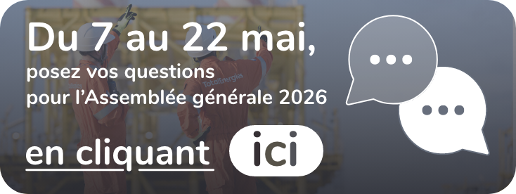Du 7 au 22 mai, posez vos questions pour l'Assemblée générale 2026 en cliquant ici