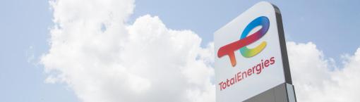 TotalEnergies logo on the totem pole