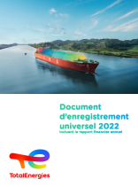 Document d'enregistrement universel 2022 incluant le rapport financier annuel. TotalEnergies