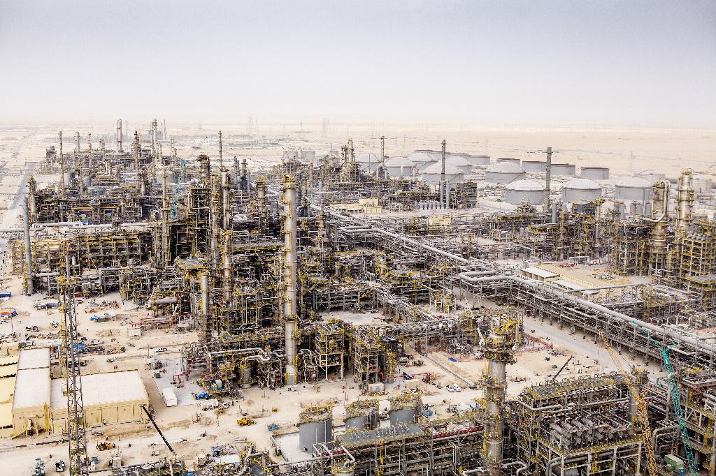 View from the top of the of the Jubail refinery coking unit