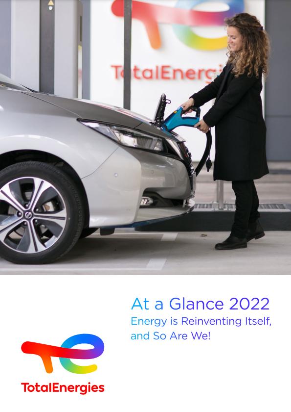 At a Glance 2022, Energy is reinventing itself and so are we! TotalEnergies