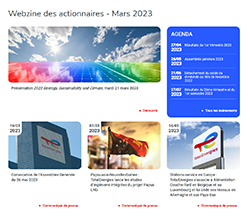 Webzine des actionnaires - Mars 2023 - lire le webzine