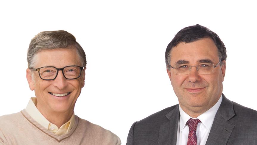 Portrait of Bill Gates and Patrick Pouyanné 